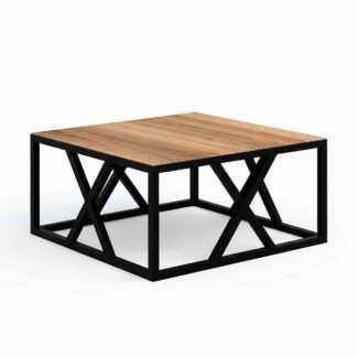 Herralex | La Equis | Mesa de centro para sala de madera minimalista