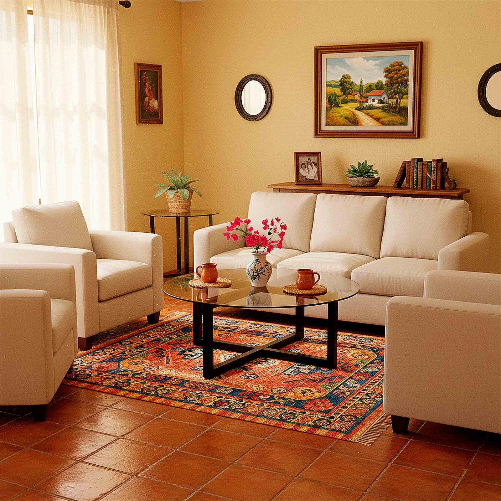Herralex | La Kross | Mesa de centro redonda para sala de herrería - Image 2