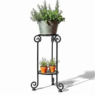 Herralex | Forja Espiral | Base para macetas de herrería para interior o exterior
